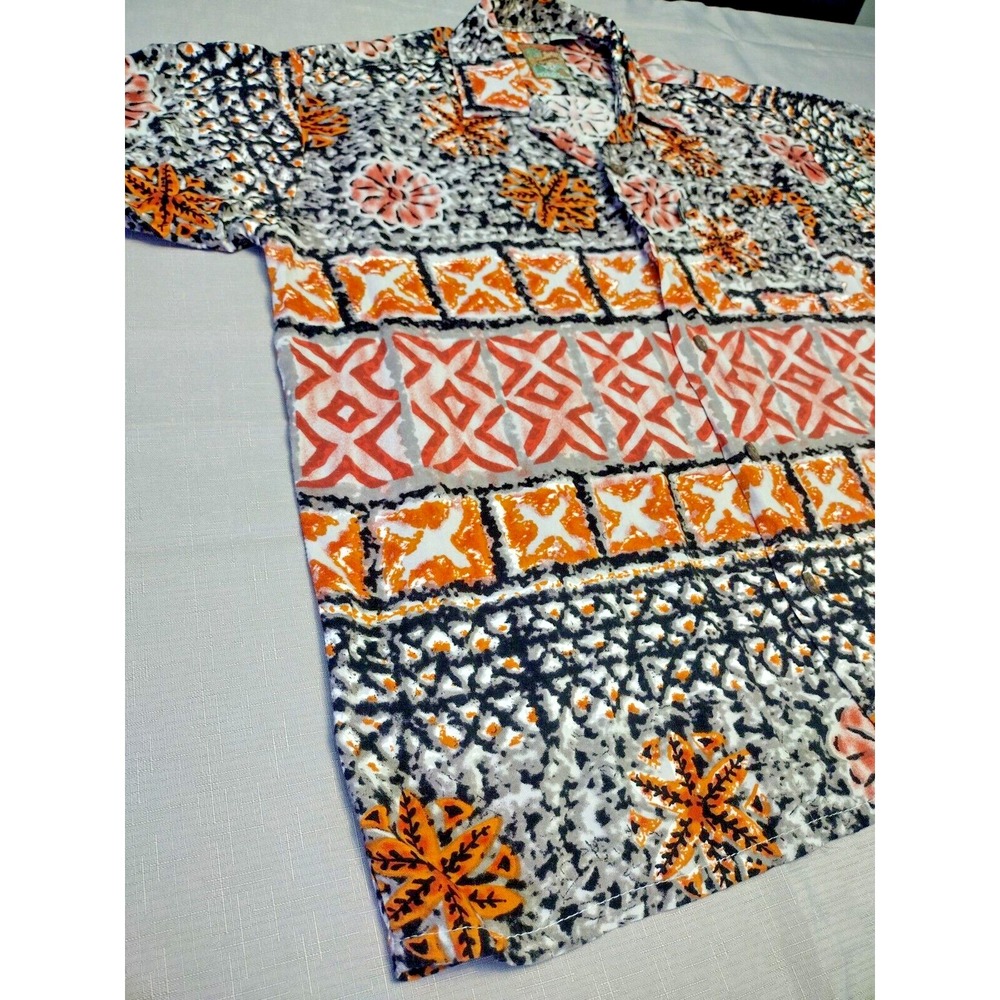 Vintage Hawaiian Pineapple Connection Mens Button Shirt Short Sleeve Size M